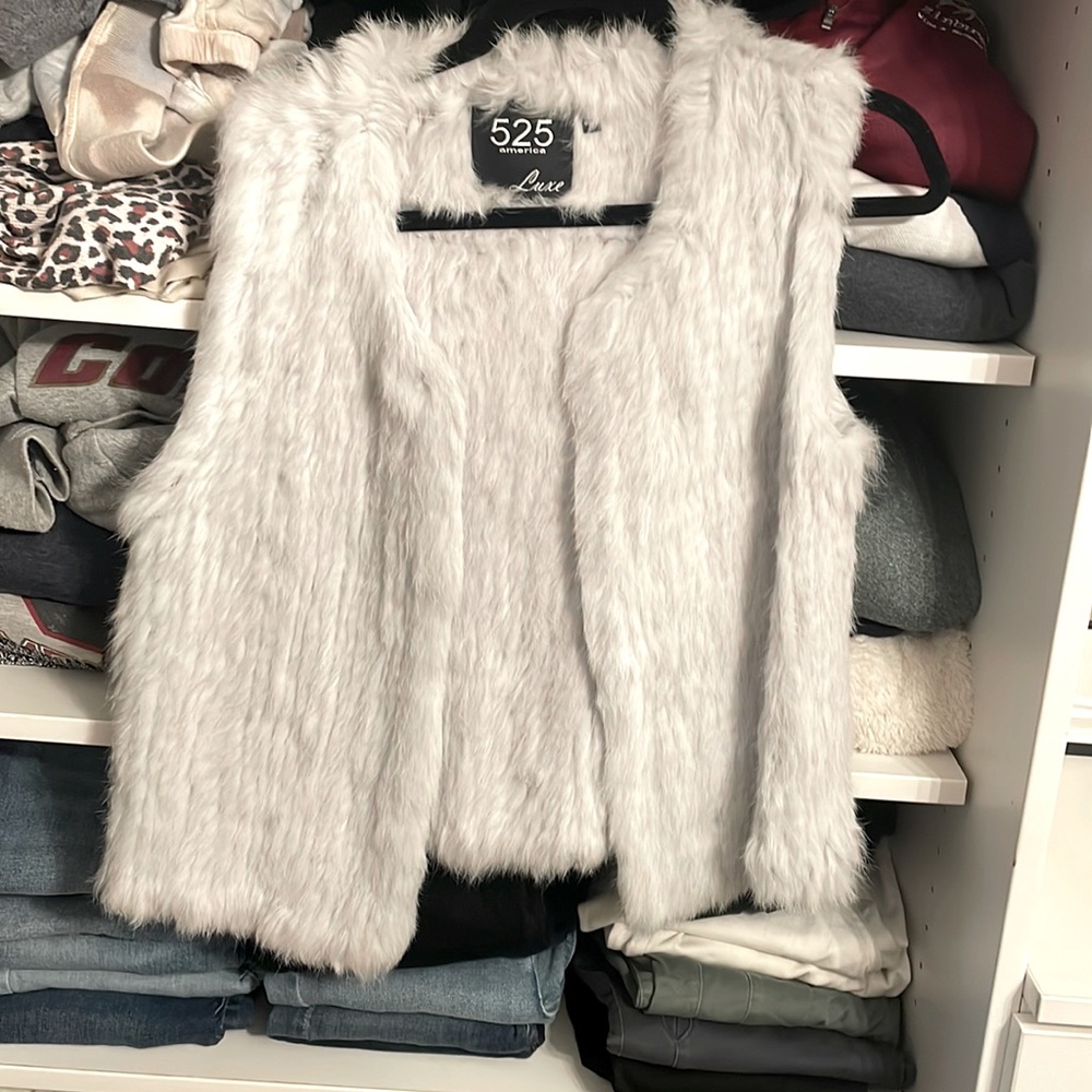 Rabbit fur vest